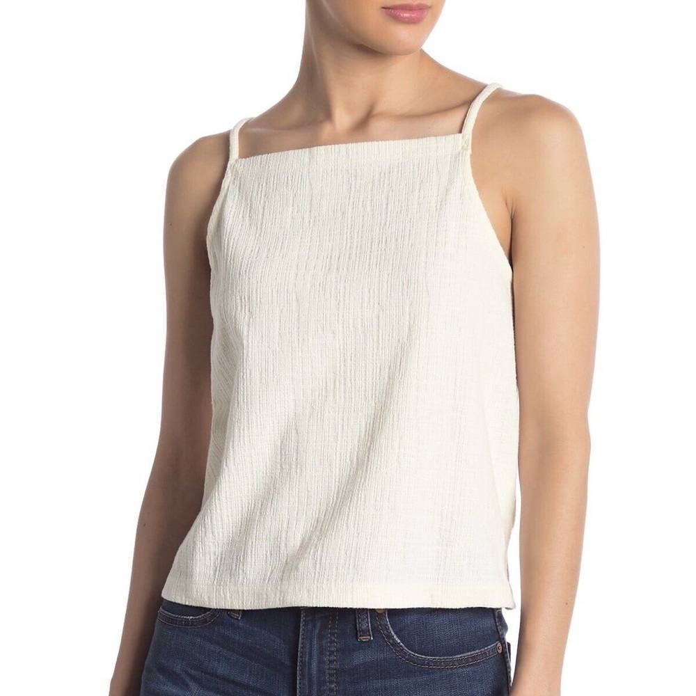 NWT Madewell Apron Tank Top in Bright Ivory